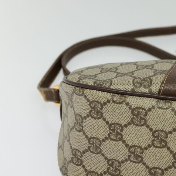 GUCCI GG Supreme Web Sherry Line Bag Pvc Brown Gold 89 02 032 - Picture 10 of 16